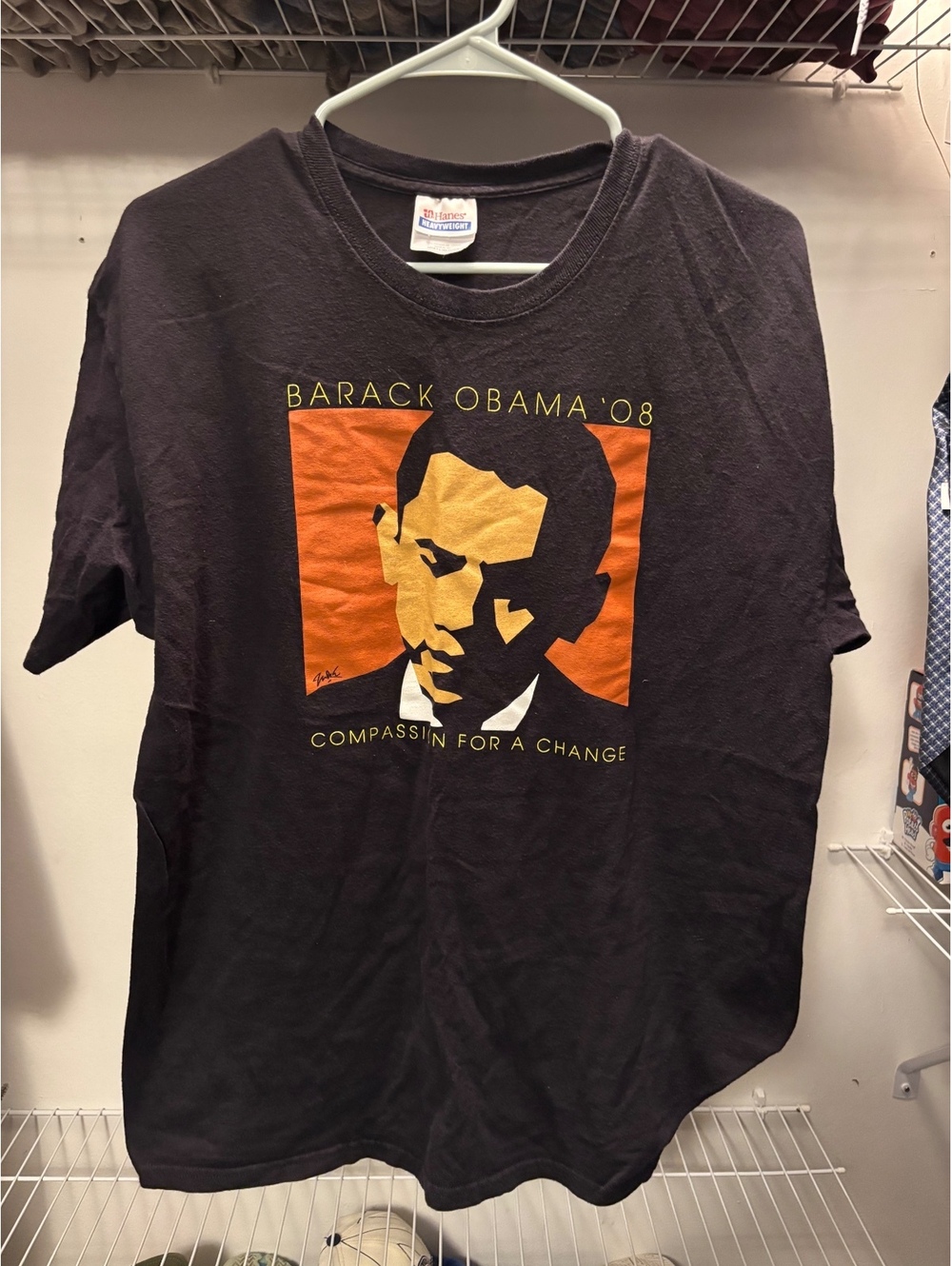 Barack Obama '08 Compassion for a Change Graphic T-Shirt Han